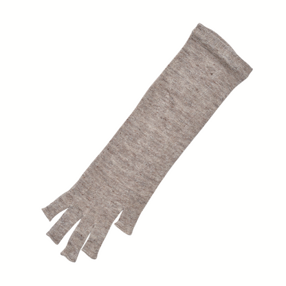 memeri : linen fingerless arm warmers short