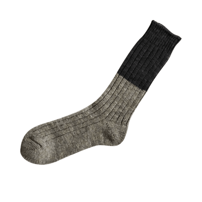 NISHIGUCHI KUTSUSHITA : boston wool cotton slab sock