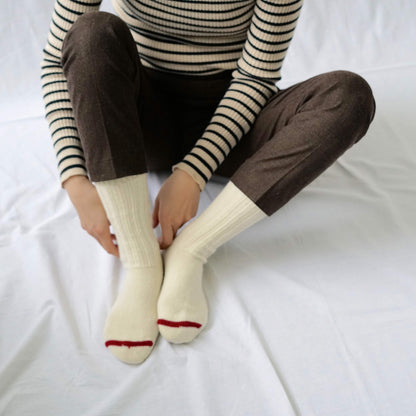 NISHIGUCHI KUTSUSHITA : praha wool ribbed sock