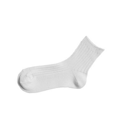 praha linen ribbed sock off white