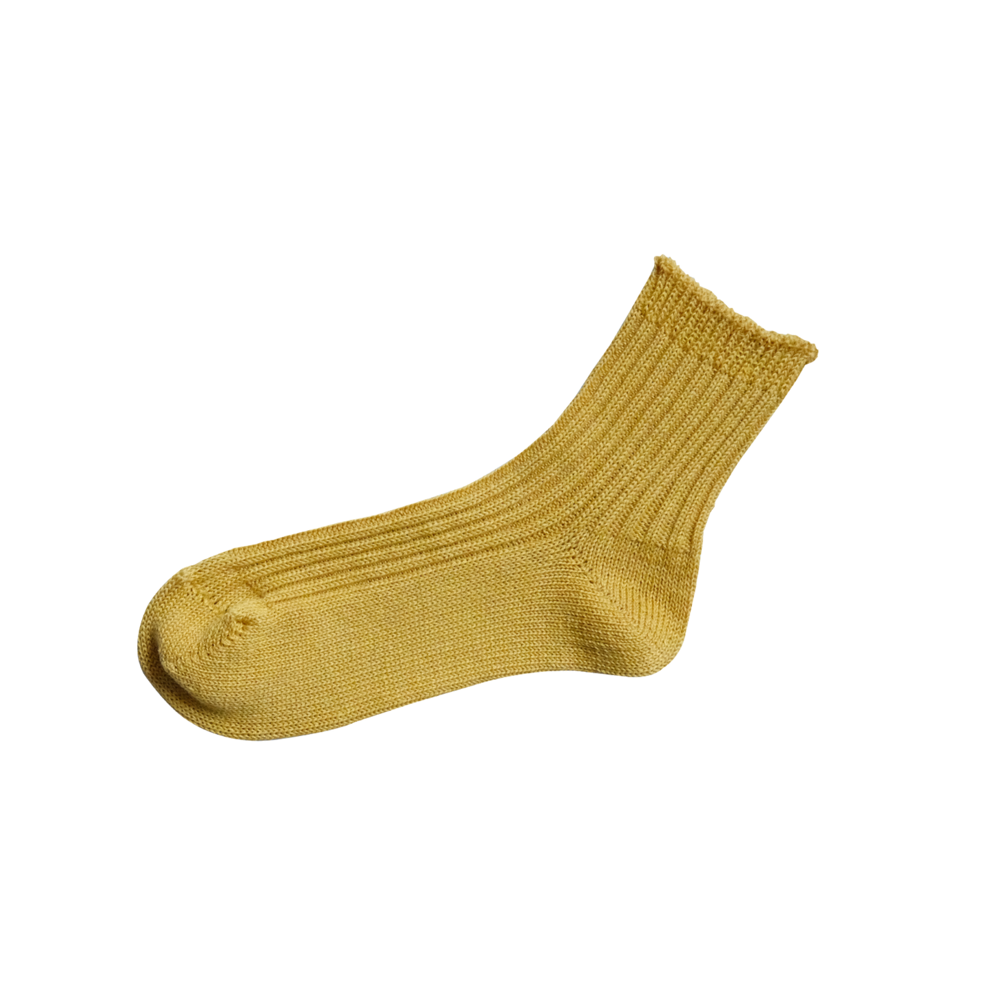 praha linen ribbed sock canary yellow