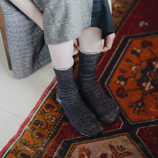 Wool Cotton Boot Socks by Nishiguchi Kusushita