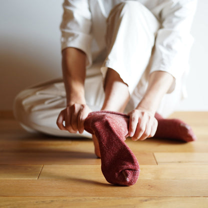 NISHIGUCHI KUTSUSHITA : praha silk cotton lounge socks