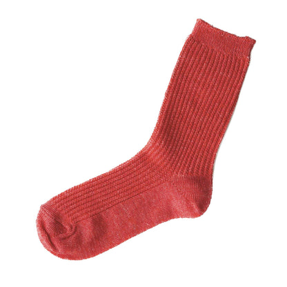 memeri : linen ribbed socks